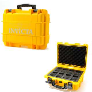 Invicta Impact Case Eight Slot Yellow Watch Collector Box