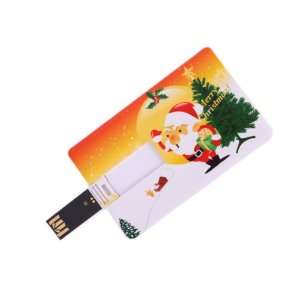  1GB Santa & Christmas Tree Credit Card Style USB Flash 