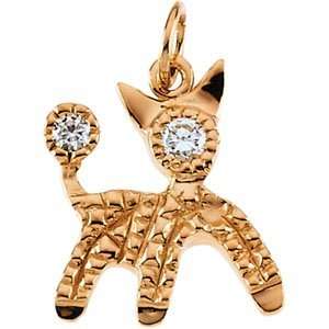   Zirconia Deco Cat. Deco Cat Cubic Zirconia Deco Cat In 14K Yellow Gold