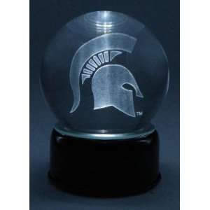  MICHIGAN STATE LOGO ETCHED IN CRYSTAL