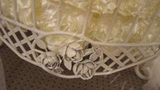 French Country Baby Nursery Iron Round Crib Canopy Bed  