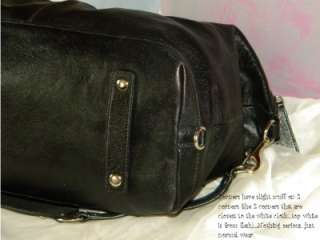 COACH ASHLEY Large BLACK Leather Satchel Shoulder Bag 15447 GUC  