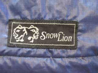 SNOW LION VINTAGE 70s BLUE DOWN DOUBLE ZIP SLEEPING BAG  