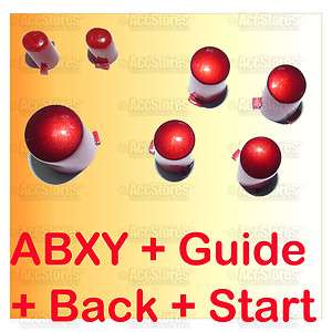 RED ABXY Guide Back Start Button f Xbox360 Controller  