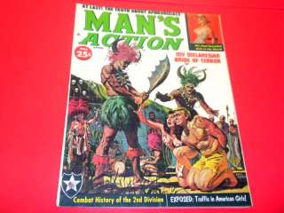 MANS ACTION mens magazine 1960 April BRIDE OF TERROR  
