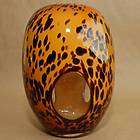 FROM THE LOST PROP ROOM GLASS ANIMAL PRINT VASE WITH 3 WINDOWS