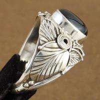 Sterling Silver Handmade XL Black Onyx Mens Ring s10 12  