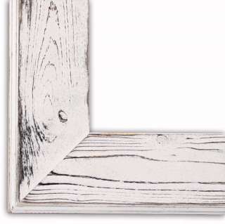 Ashley Distressed White Picture Frame Solid Wood New  