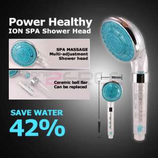 power healthy filter neg ion spa shower head save water newest style 