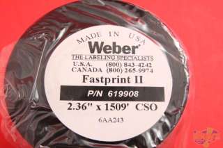 Weber Fastprint II Thermal Ribbon 619908 2.36 x 1509~  