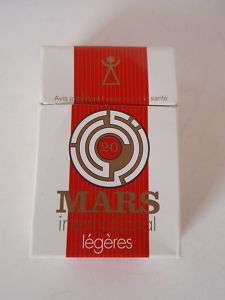 Empty Paper Packet for 20 Cigarettes, Mars, Tunisian  