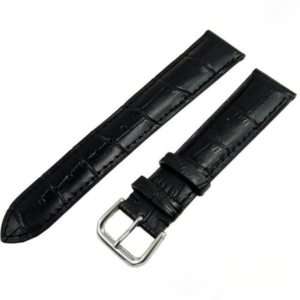 Classic THICK BLK GENUINE LEATHER alligator embossed  