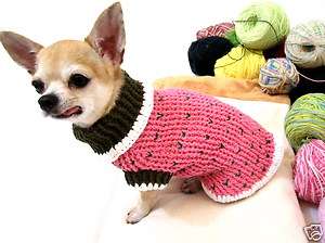 Handmade Hand knit crochet Dog Puppy Maltese Shih Tzu Vest shirt 