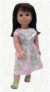Doll Clothes Sundress Monet Style Print fits American Girl + 18 Dolls 