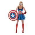  Herren Kostüm Held Captain America mit Muskeln Weitere 