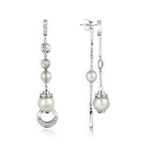 DKNY Ohrringe aus Edelstahl mit Perlen und Kristallen: .de 