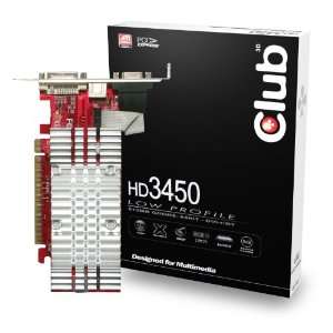 Club 3d ATI Radeon HD3450 Grafikkarte (PCI e, 512MB GDDR2 Speicher 