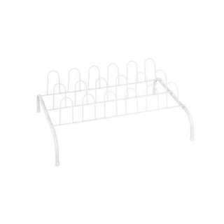 Honey Can Do White Floor Shoe Rack (9 Pair) SHO 01171 at The Home 