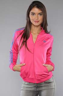 adidas The Supergirl Track Top in Radiant Pink and Sharp Blue 