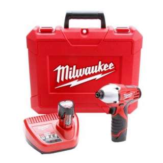 Milwaukee M12 Cordless Red Lithium 1/4 in. Hex Impact Driver 2450 22 