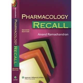 Pharmacology Recall  Anand Ramachandran Englische Bücher