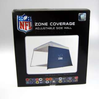   Lions NFL 10x10 Canopy Gazebo Side wall adjustable zone coverage NIB