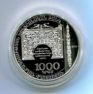 ARMENIA Silver Coin 1000 Dram 2010 KHORENATSI  
