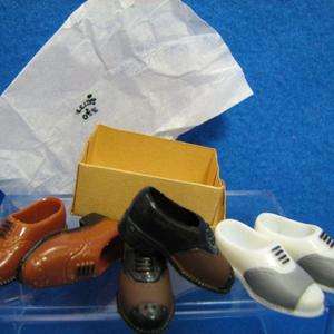 DOLLHOUSE 3 pairs Heidi Ott Boxed Mans Shoes 1:12 #20  