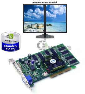 nVIDIA QUADRO FX500 FX 500 VIDEO CARD AGP 128MB DDR CAD  