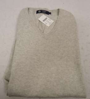 Mens J Crew V Neck Cotton Cashmere Sweater Extra Large NWT  