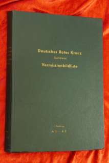Vermisstenbildliste 2. Weltkrieg,Band 1. Nachtrag AD   AE, Deutsches 