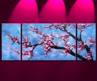 SALE Huge Zen Japanese Cherry Blossom Signed Original Abstract Art Oil 