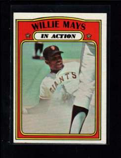 1972 TOPPS #50 WILLIE MAYS IN ACTION NM A2545  