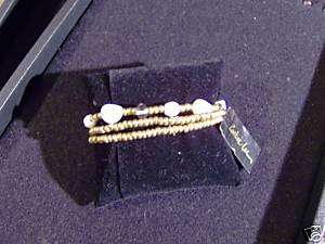 Cookie Lee Golden Beads 3 Strand Bracelet NWT  