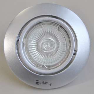 Set Einbauleuchten Silber Bad Leuchten Halogen LED Einbauspot 