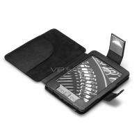 KINDLE 4 BLACK PREMIUM LEATHER COVER CASE WITH LED READING LIGHT 