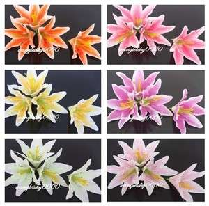 10pcs silk lily heads many colors available flowers  
