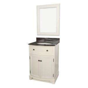 Foremost Arcadia 25 1/4 in. Vanity in Frost White with Marble Top in 