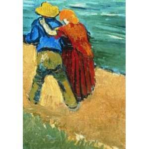 Leinwandbild auf Keilrahmen: Vincent Van Gogh, Liebespaar in Arles 