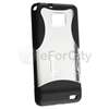 Black Clear TPU Stand Case+Car Charger+Privacy LCD For Samsung Galaxy 