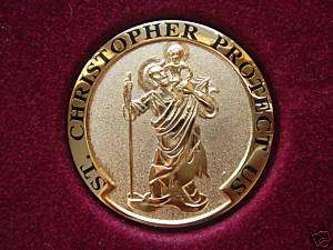 Saint Christopher Medal Coin Gold Plated St. St Chris  