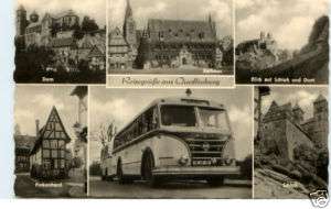 Quedlinburg DDR Mehrbild AK 1964 Bus Reisebus Omnibus  