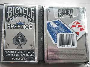 Deck Dura Flex Blue Bicycle Prestige Poker Playing Cards 100% Plastic 