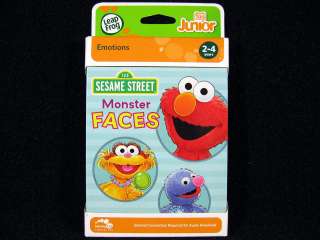 Leap Frog Tag Junior Book SESAME STREET MONSTER FACES ages 2 4 Jr Elmo 