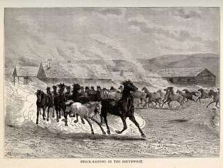 1885 Old West Overland Travel Tourist Emigrant Railroad Indians 