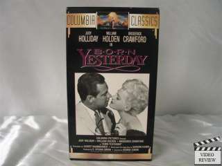 Born Yesterday VHS Judy Holliday, William Holden 043396601437  
