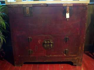 Antique Chinese Money Chest (Bank) w/Doors  