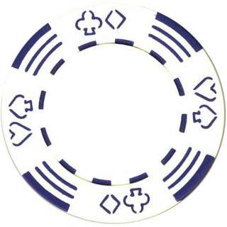 150 WHITE DOUBLE SUITED CLAY POKER CHIPS SET 11.5 gr *  