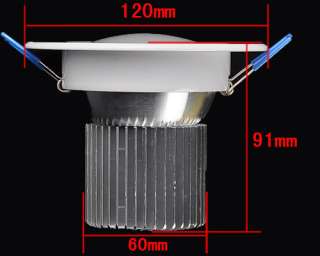 10W Dimmable LED Recessed Ceiling Light Warm White Cabinet Fixture 