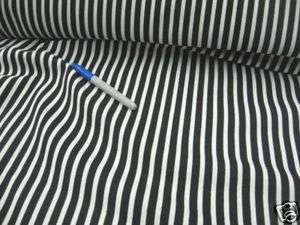 Fabric Premier Carrie Black and White Stripes FL253  